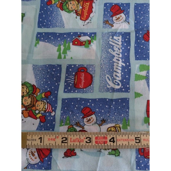 Campbells Soup Company 2002 Christmas Winter Scene Vintage Fabric by the Yard - Picture 6 of 7